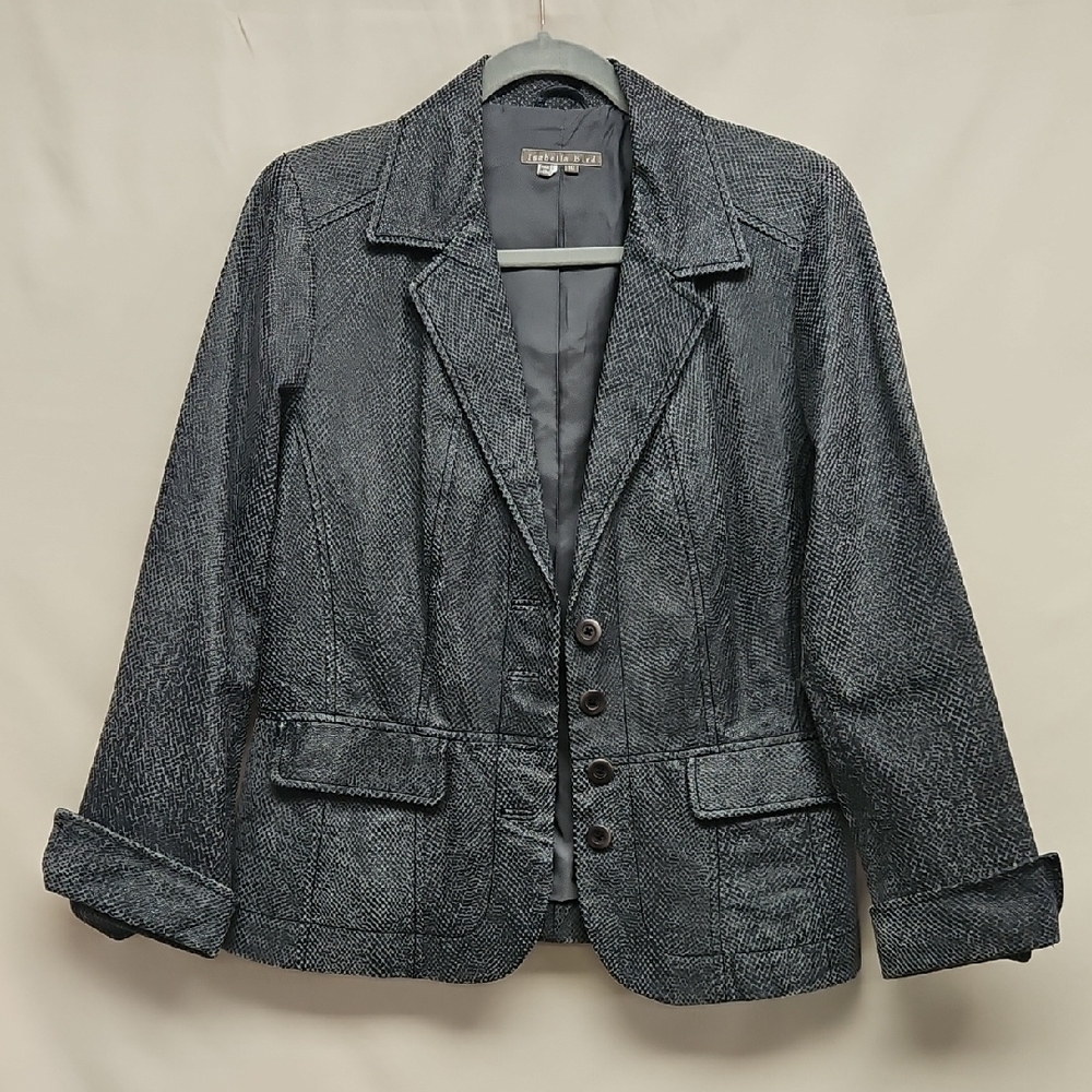 Isabella Bird Textured Charcoal Academic Blazer - Women's 10 Corporate Core